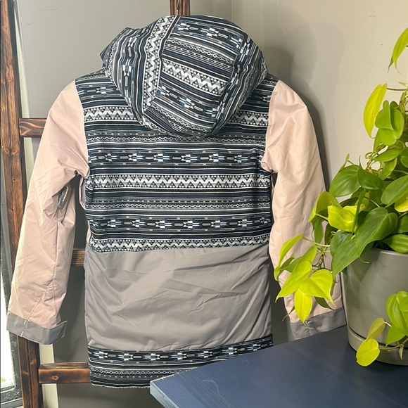 PWDR Room pink/grey/blue ski/snowboarding jacket - Picture 3 of 12